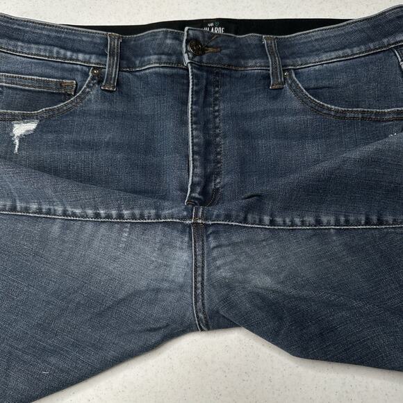 Lularoe Shorts Womens 32 US 14 Skinny Bermuda Cut Off Blue Denim Tummy Panel - Picture 9 of 10